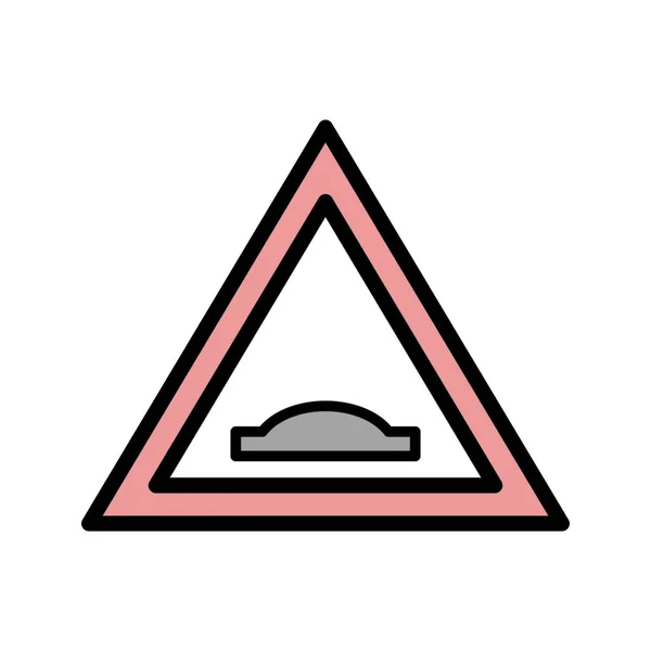 Ілюстрація Горбистий міст дорожній знак ікона — стокове фото