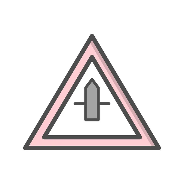 Ikona ilustracji Minor Cross Road znak — Zdjęcie stockowe