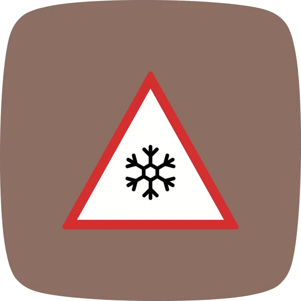 Ilustracja ryzyko lodu ikona znak drogowy — Zdjęcie stockowe