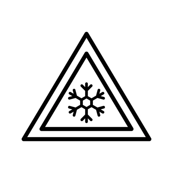Ilustración Riesgo de hielo Icono de señalización vial —  Fotos de Stock