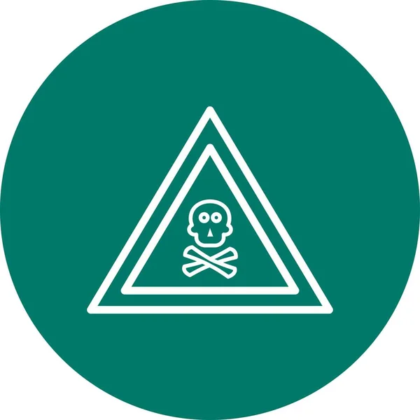 Illustratie Poison gas weg teken pictogram — Stockfoto