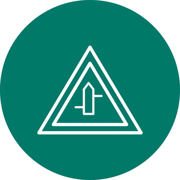 Abbildung kleine Kreuzung von rechts nach links Verkehrszeichensymbol — Stockfoto