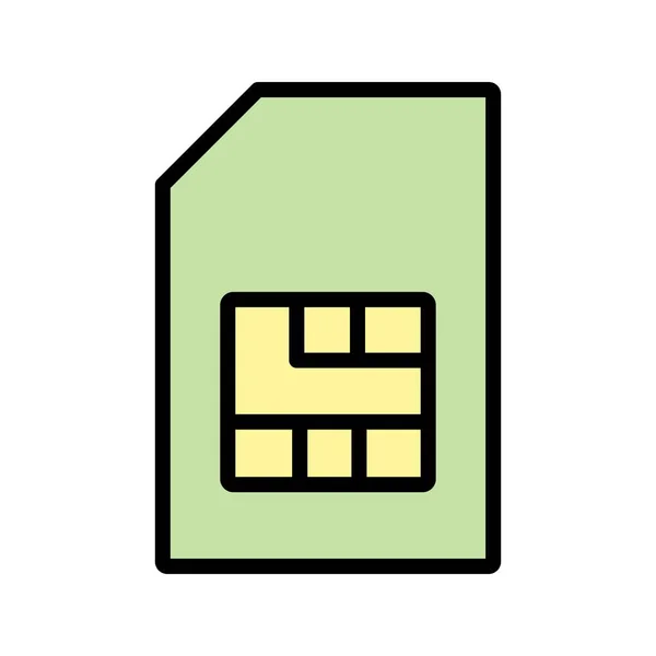 Ikona karty SIM — Stock fotografie