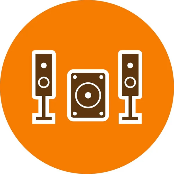 Illustrazione Icona del sistema musicale — Foto Stock