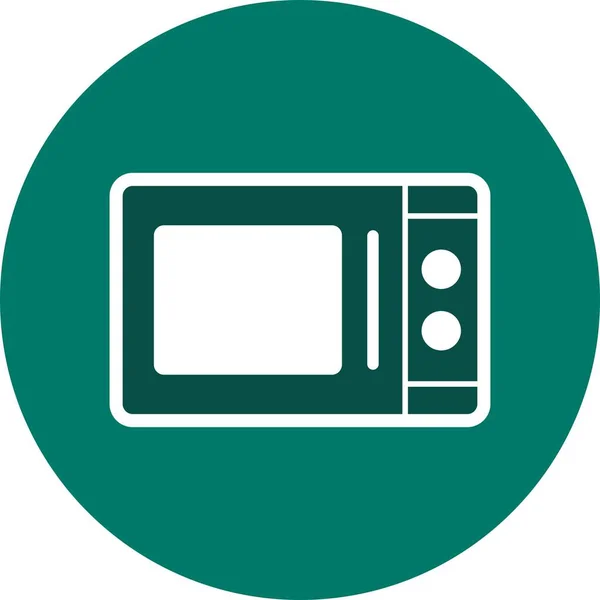 Ilustracja kuchenka mikrofalowa ikona — Zdjęcie stockowe