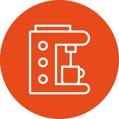 İllüstrasyon Kahve Makinesi Simgesi