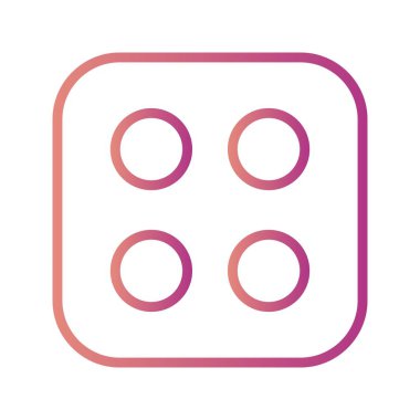 İllüstrasyon Dice Dört Simge