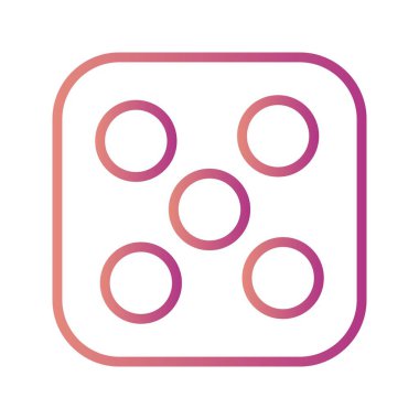 İllüstrasyon Dice Beş Simgesi