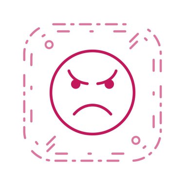 İllüstrasyon Kızgın İfade Simgesi