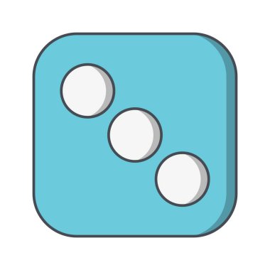 İllüstrasyon Zar Üç Simge