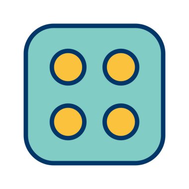 İllüstrasyon Dice Dört Simge