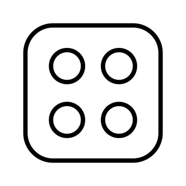 İllüstrasyon Dice Dört Simge