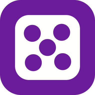 İllüstrasyon Dice Beş Simgesi