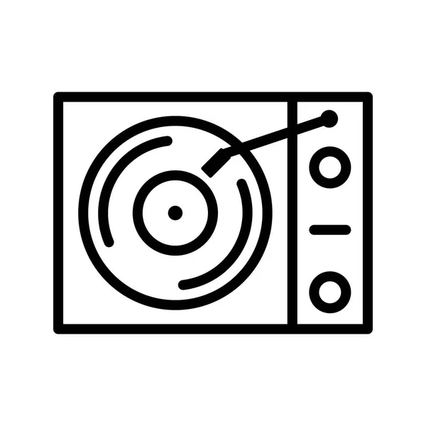 Ilustrace vinylového hráče ikona — Stock fotografie