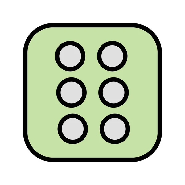 Illustration Dice Six  Icon — Stock Photo, Image