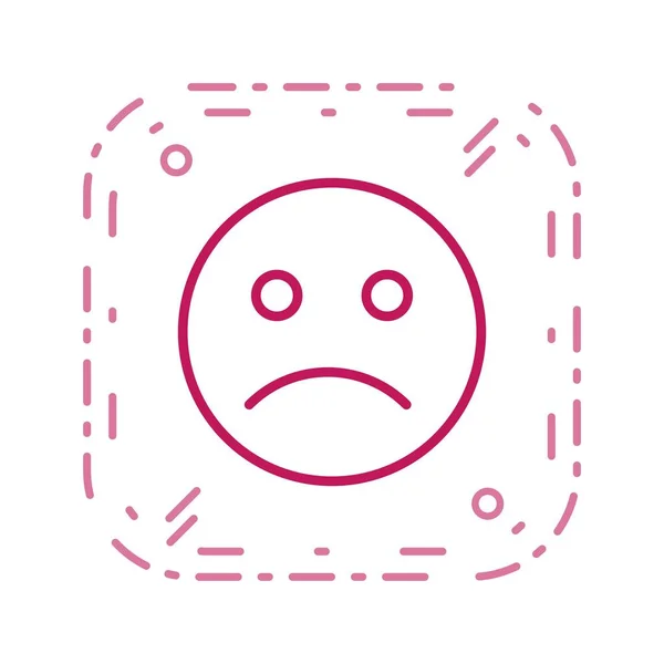 Ilustração Ícone Emoticon triste — Fotografia de Stock