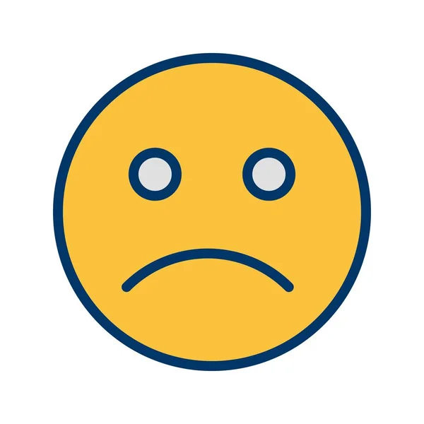 Illustratie triest emoticon icoon — Stockfoto