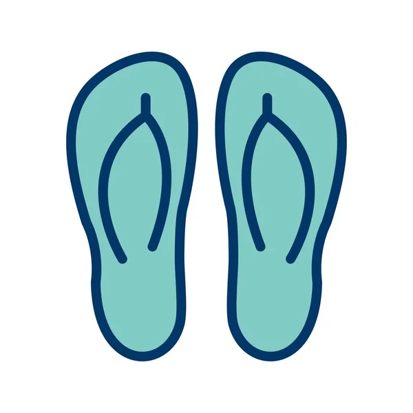 Illustratie slippers pictogram — Stockfoto