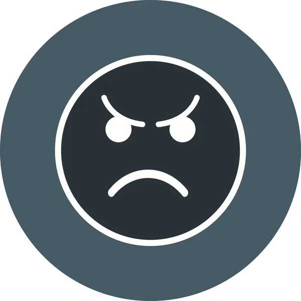 Illustrazione Angry Emoticon Icon — Foto Stock