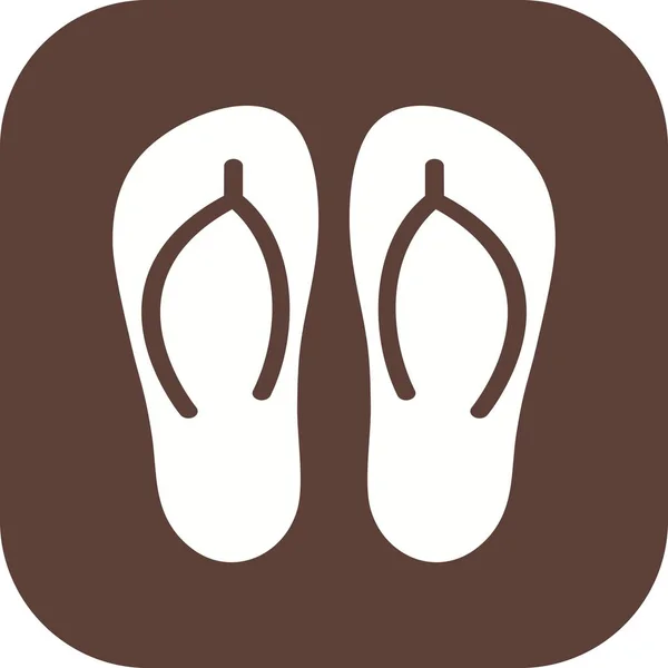 Illustratie slippers pictogram — Stockfoto