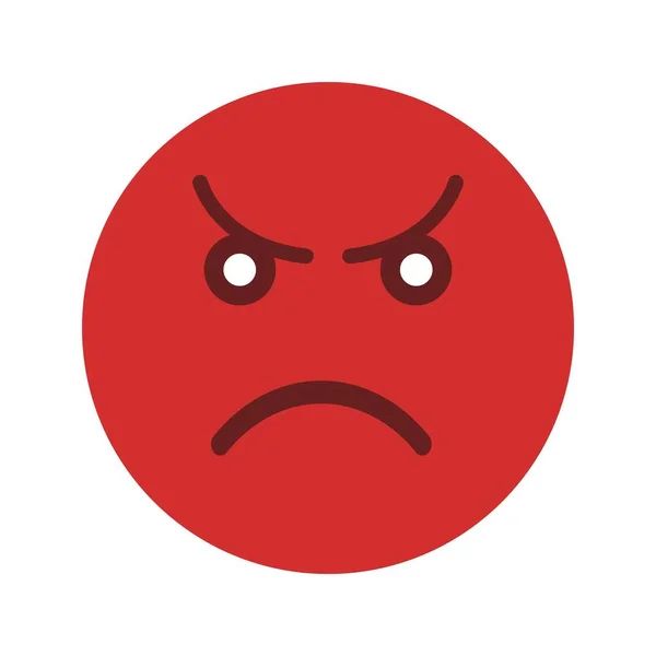 Illustrazione Angry Emoticon Icon — Foto Stock