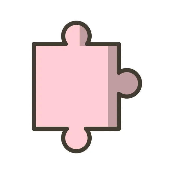 Vector puzzel stuk pictogram — Stockfoto