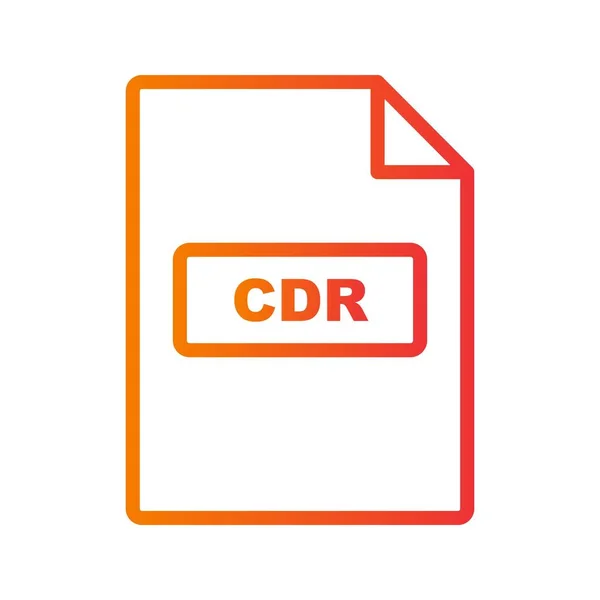 Ilustracja CDR ikona — Zdjęcie stockowe