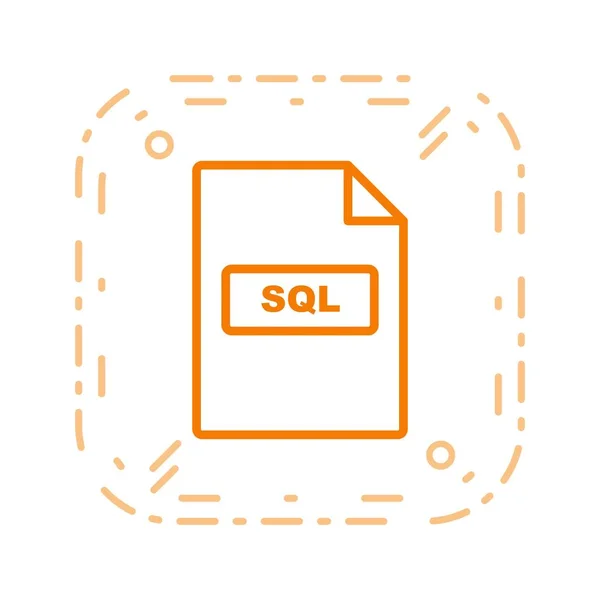 Ilustracja ikona SQL — Zdjęcie stockowe