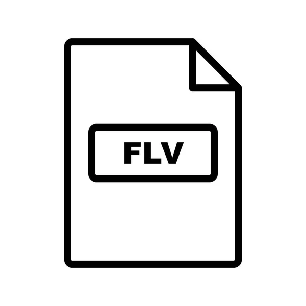 Ilustrace ikony FLV — Stock fotografie