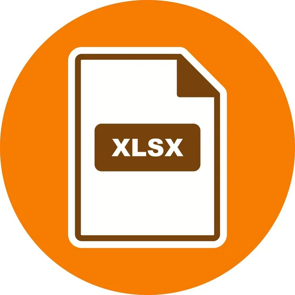 Xlsx-illusztráció ikon — Stock Fotó