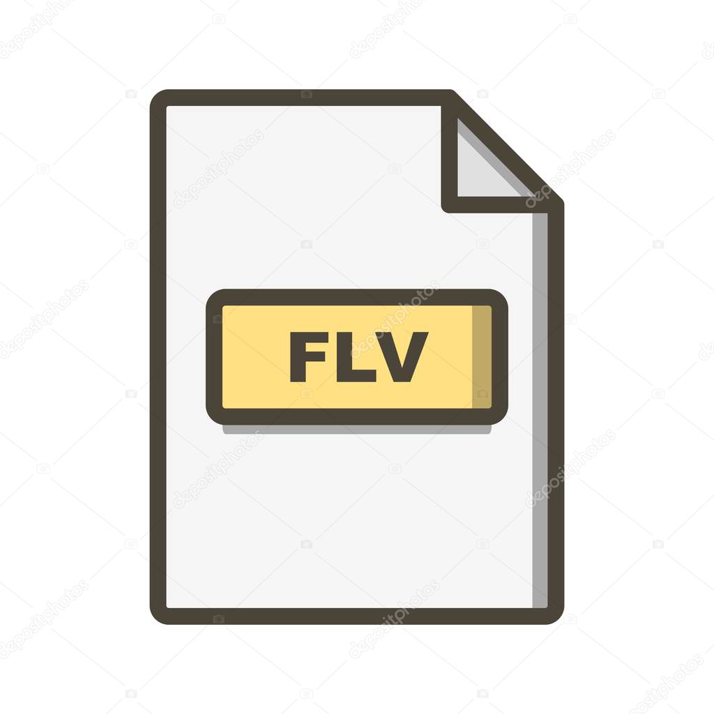 Illustration FLV Icon