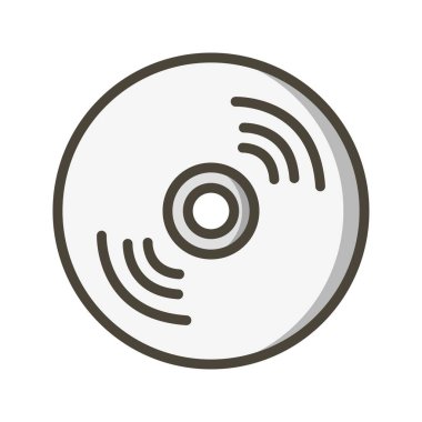 İllüstrasyon Kompakt Disk Simgesi 