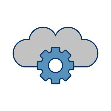 Vektör Bulut Ayarları Simgesi