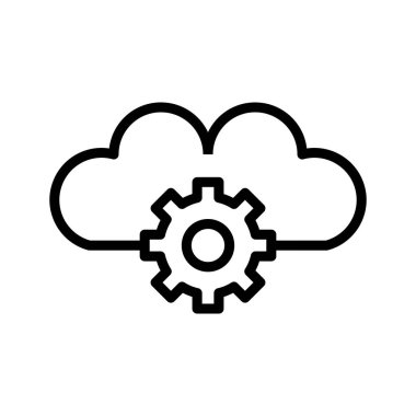 Vektör Bulut Ayarları Simgesi