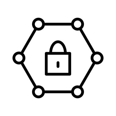 Vektör Korumalı Ağ Simgesi