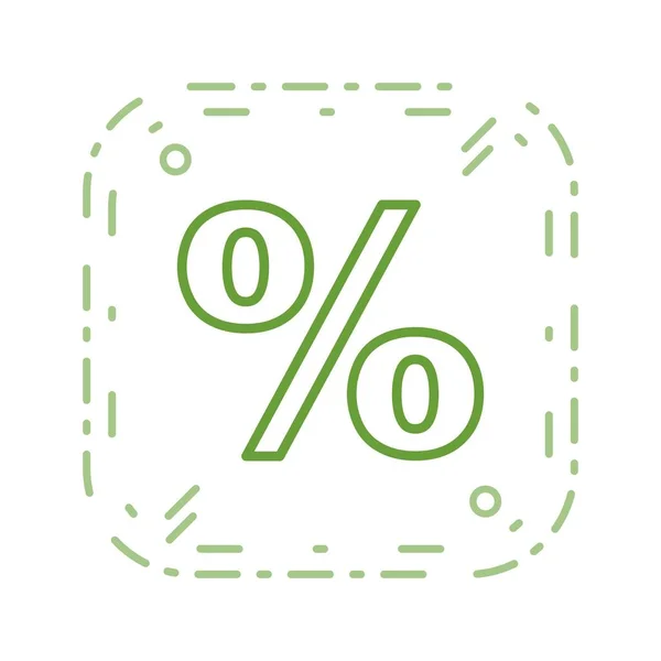 Ícone de percentagem de ilustração — Fotografia de Stock
