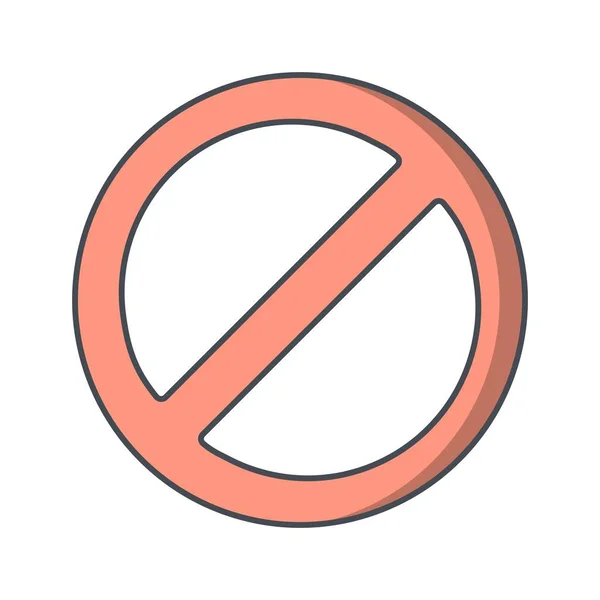 Illustratie verboden pictogram — Stockfoto