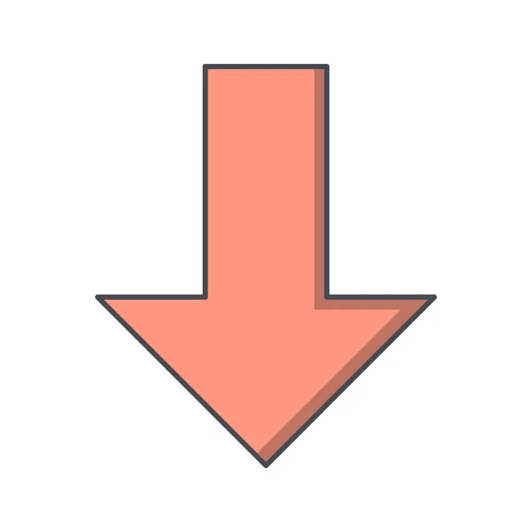 Illustration Down Icon — Stock Photo, Image