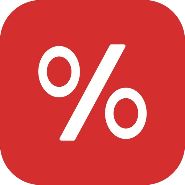 Ícone de percentagem de ilustração — Fotografia de Stock