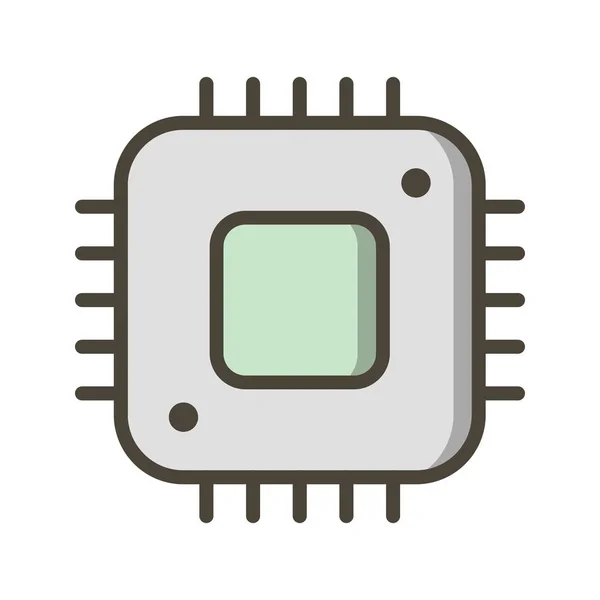 Ícone do Processador de Ilustrações — Fotografia de Stock