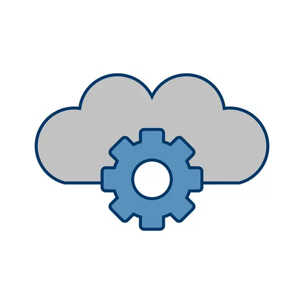 Icono de configuración de nube vectorial — Foto de Stock