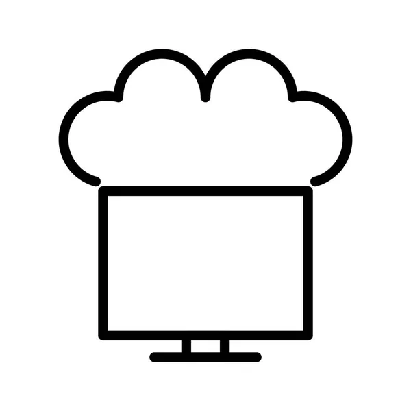 Вектор подключен к иконке облака — стоковое фото