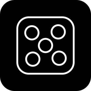 İllüstrasyon Dice Beş Simgesi