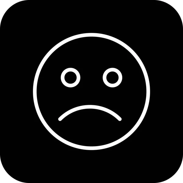 Ikona ilustracja smutna emotikon — Zdjęcie stockowe