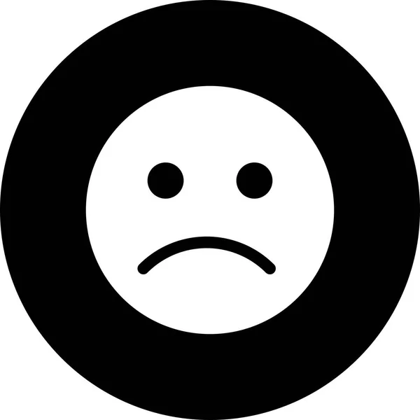 Ilustração Ícone Emoticon triste — Fotografia de Stock