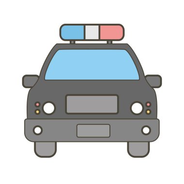 İllüstrasyon Polis Arabası Simgesi