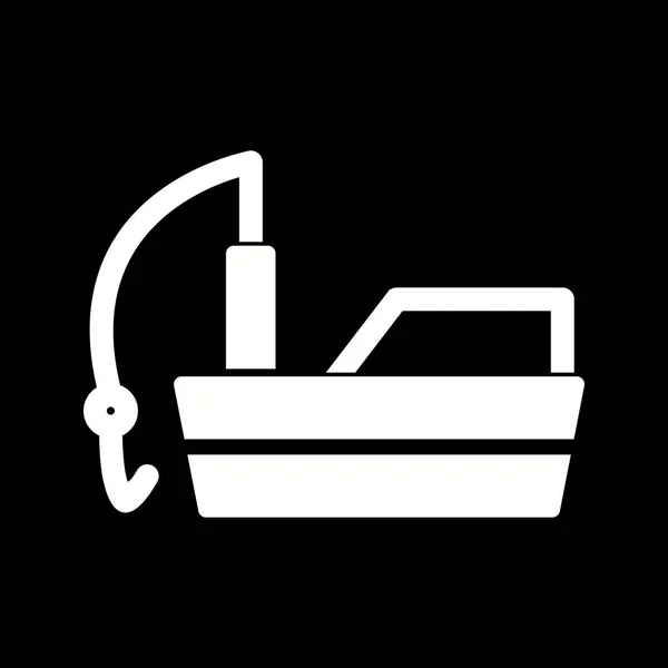 Illustration Fischerboot-Symbol — Stockfoto