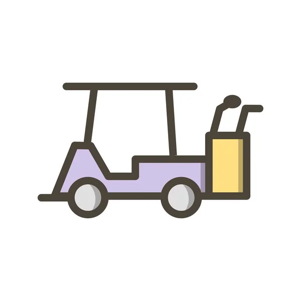 Illusztráció golfkocsi ikon — Stock Fotó