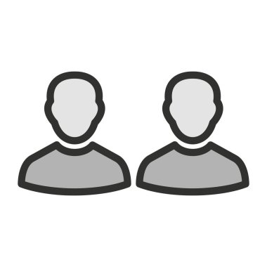 Moda Biçimli İnsanlar Simgesi İzole Arkaplan