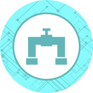 Moda Biçimli Boru Simgesi İzole Arkaplanı      